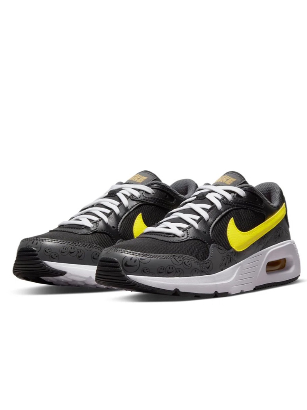 Nike Air Max SC GS Smiles for Miles Black Yellow Sneakers Big Kids 6Y D06690-001